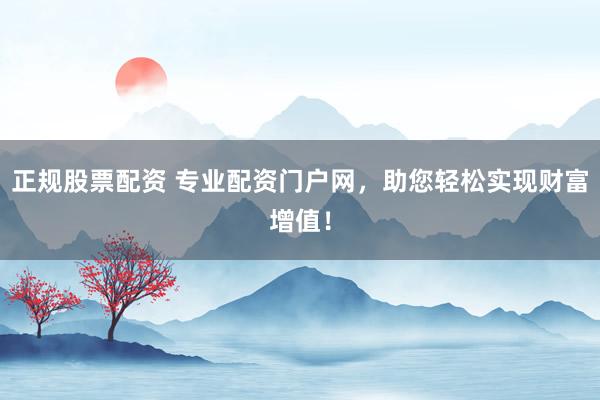 正规股票配资 专业配资门户网，助您轻松实现财富增值！