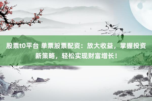 股票t0平台 单票股票配资：放大收益，掌握投资新策略，轻松实现财富增长！