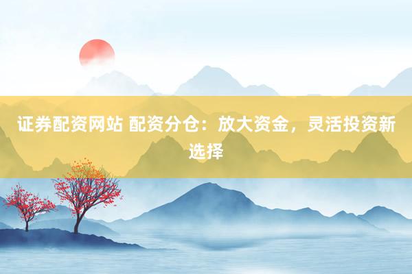 证券配资网站 配资分仓：放大资金，灵活投资新选择