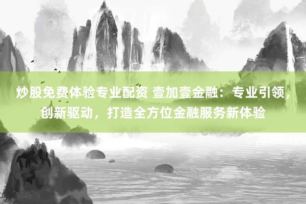 炒股免费体验专业配资 壹加壹金融：专业引领，创新驱动，打造全方位金融服务新体验