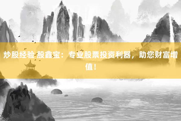 炒股经验 股鑫宝：专业股票投资利器，助您财富增值！